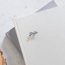 Load image into Gallery viewer, Bias Name Enamel Pin - Silver
