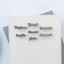 Load image into Gallery viewer, Bias Name Enamel Pin - Silver